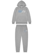 Decoded Chenille Hooded Tracksuit – Grey Ice