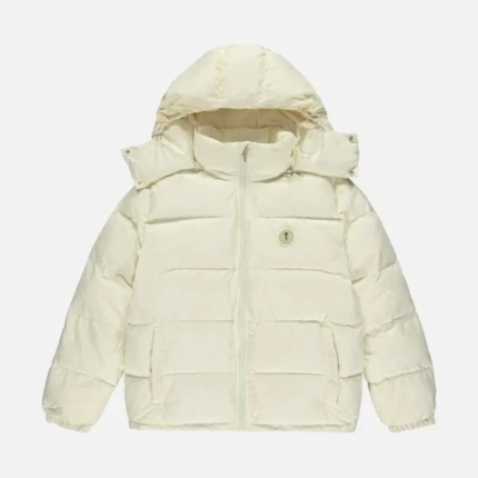 Trapstar Decoded Hooded Puffer Coat Cream