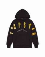 TRAPSTAR IRONGATE ARCH CHENILLE HOODIE – BLACK/YELLOW